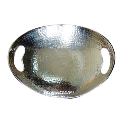 Aluminium Decorative Tray Hammerd Nickel (AMAS3164N/9)