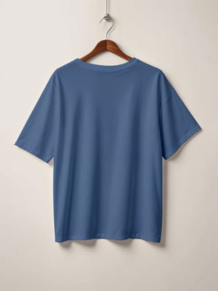 Plain Oversized T-Shirt-Riverside / S