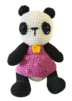 Frock Wala Panda Crochet Stuffed Toy