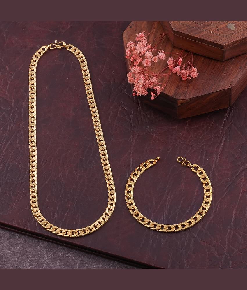 MGSV Gold Plated Brass Chain ( Pack of 2 )