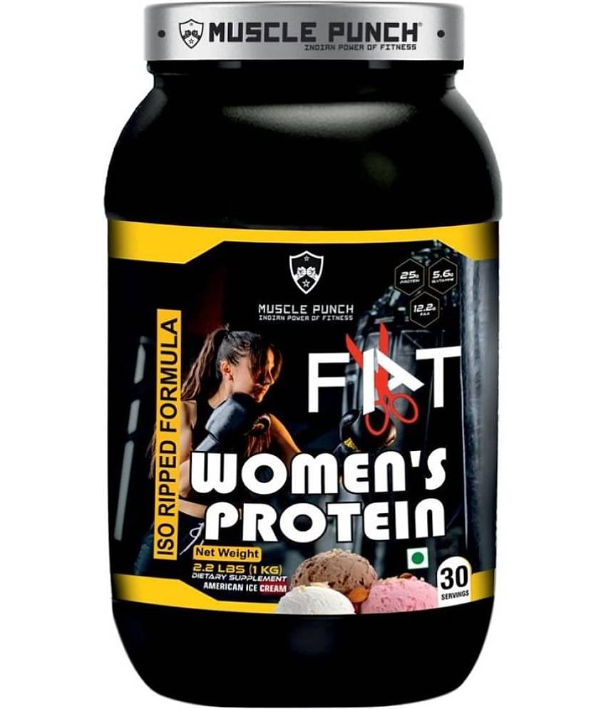 Muscle Punch - Women Protein Fat Loss Whey Protein Powder ( 1 kg , American Ice Cream - Flavour )