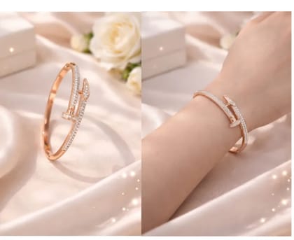 Anti tarnish free size lock bracelet