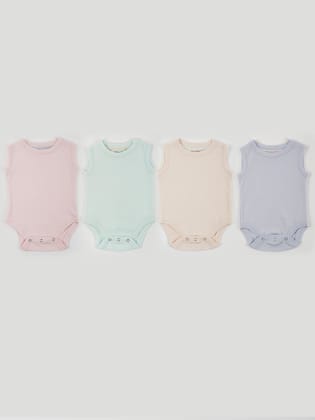Summer Baby Knit Vest Set Of 4-6-9 months