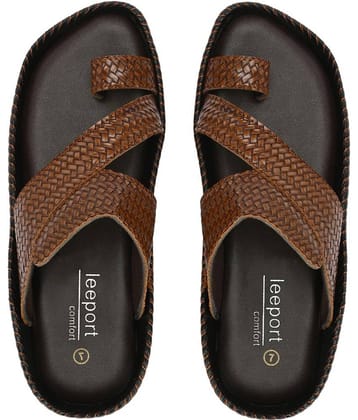 Leeport - Black Men's Leather Slipper