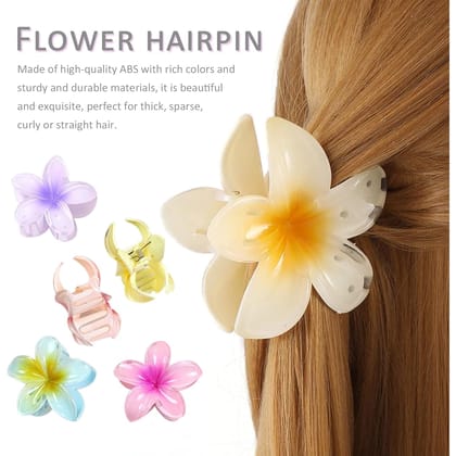 2pcs Plastic Flower Claw Clips