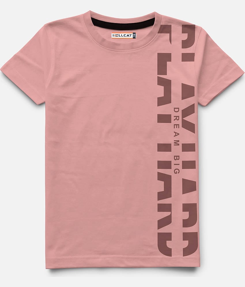 HELLCAT Pack of 1 Boys Cotton Blend Polo T-Shirt ( Pink )