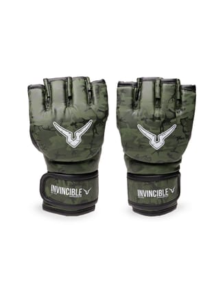 Invincible Commando MMA Combat Gloves-Camo / S/M
