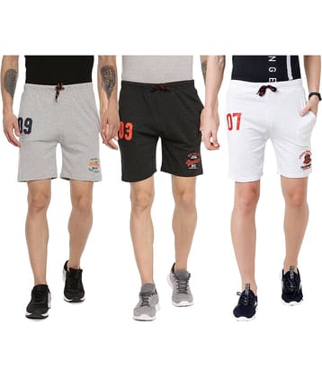 Ardeur - Cotton Blend Multicolor Men's Shorts ( Pack of 3 )