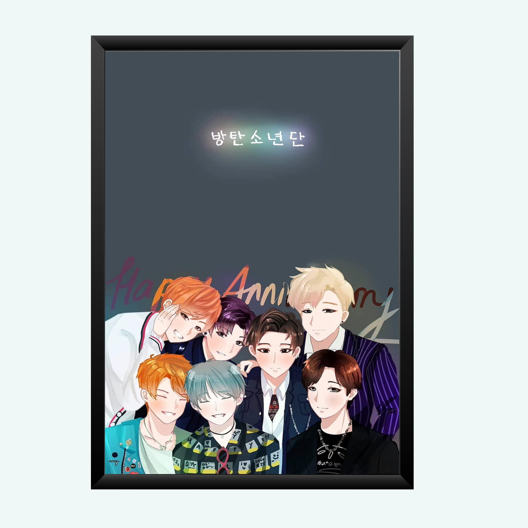 Nokkes Bts Army Bangtan Boy V suga J-Hope Jungkook Jin Jimin Rm 8X12 Inch Size Photo Frame Photo Home Office_bts3_36