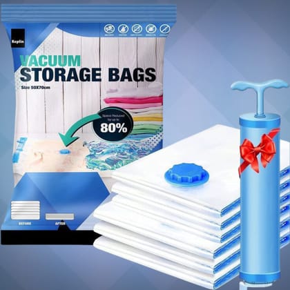 Space Saver Vacuum Storage Bags (5 Bags & Free Pump) ✨