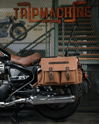 expedition saddlebag for meteor 350-brown & tobacco / buy a pair & save / in