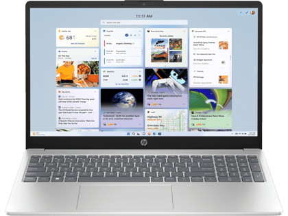 HP Laptop 39.6 cm (15.6), AMD Ryzen™ 5-7520U processor,  FHD display with AMD Radeon™ Graphics, 16 GB LPDDR5-5500 RAM, 512 GB SSD Hard Drive, Silver,15-fc0156AU