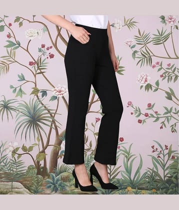 MISS MEBINO Women Lycra Casual Trousers ( Black )