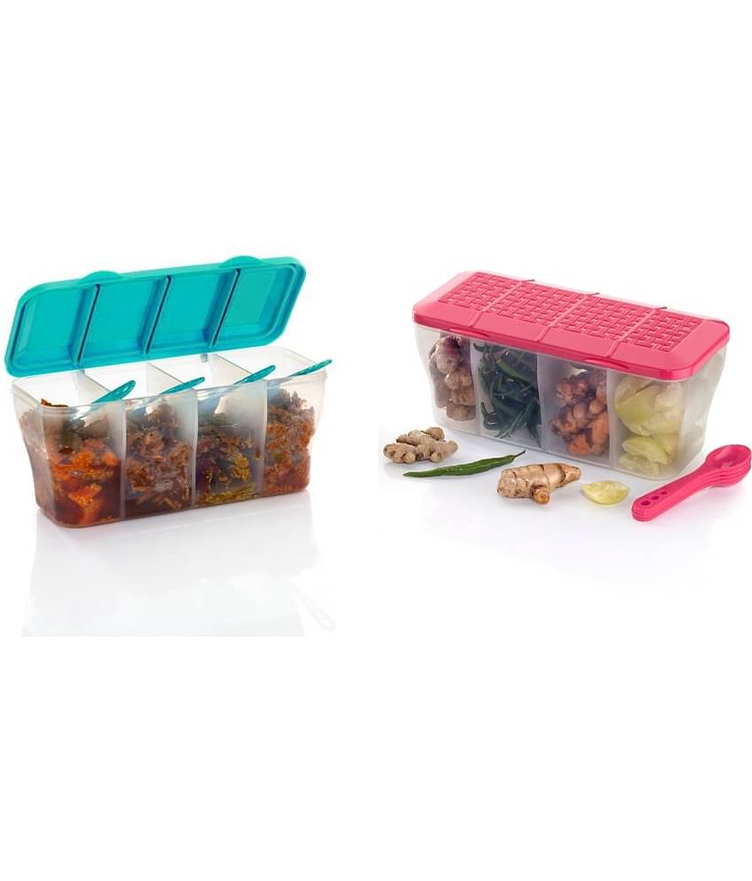 OFFYX - Pickle Container Set PET Multicolor Spice Container ( Set of 2 )