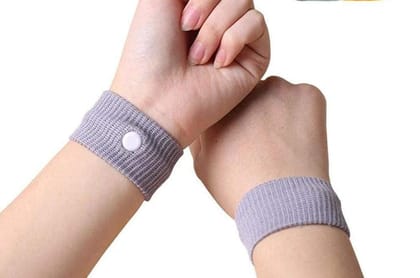 EZYFIT Wrist Band for Vomiting Control (2 Piece, Grey)