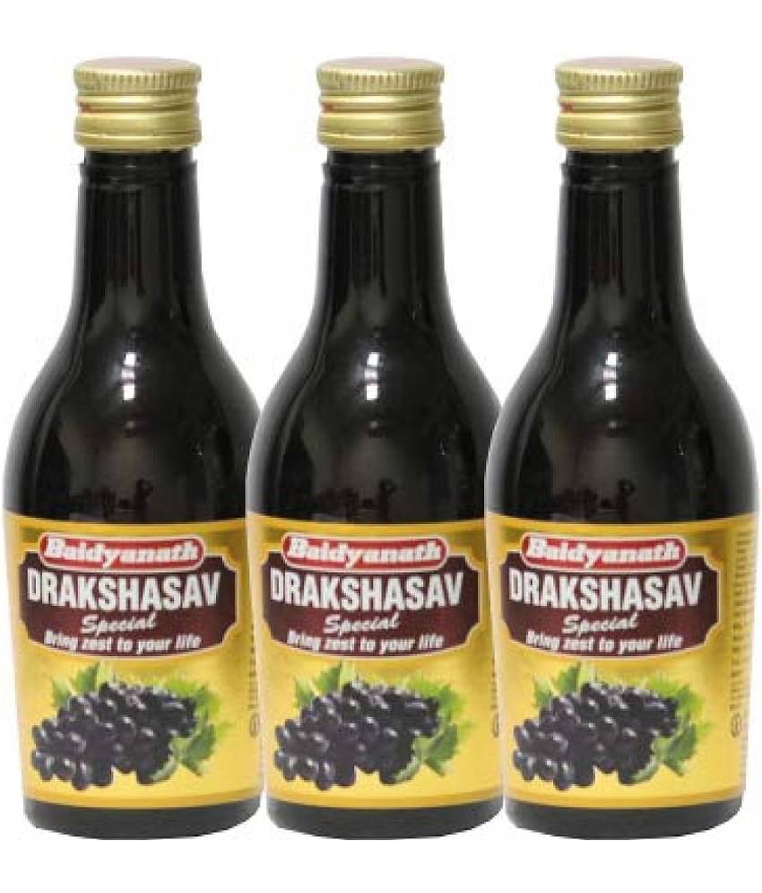 Baidyanath Drakshasava I Ayurvedic Tonic Liquid 180 Ml Pack of 3