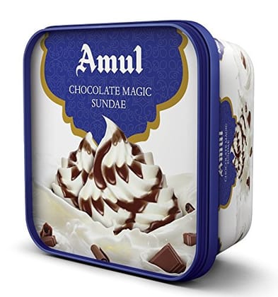 Amul Chocolate Magic Sundae Ice Cream 1 LITRE