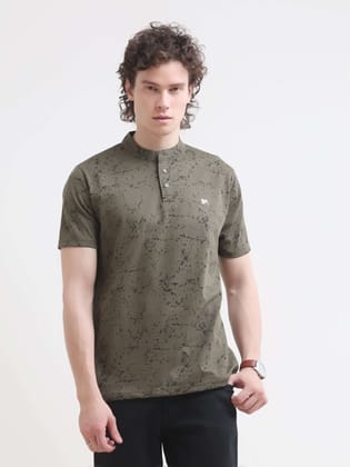 Comfort Stretch Knit Cotton Henley-S