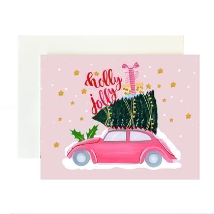 Holly Jolly Greeting Card