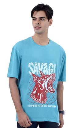 Miller Johnson Mens Cotton Oversized Graphic Print T-Shirt