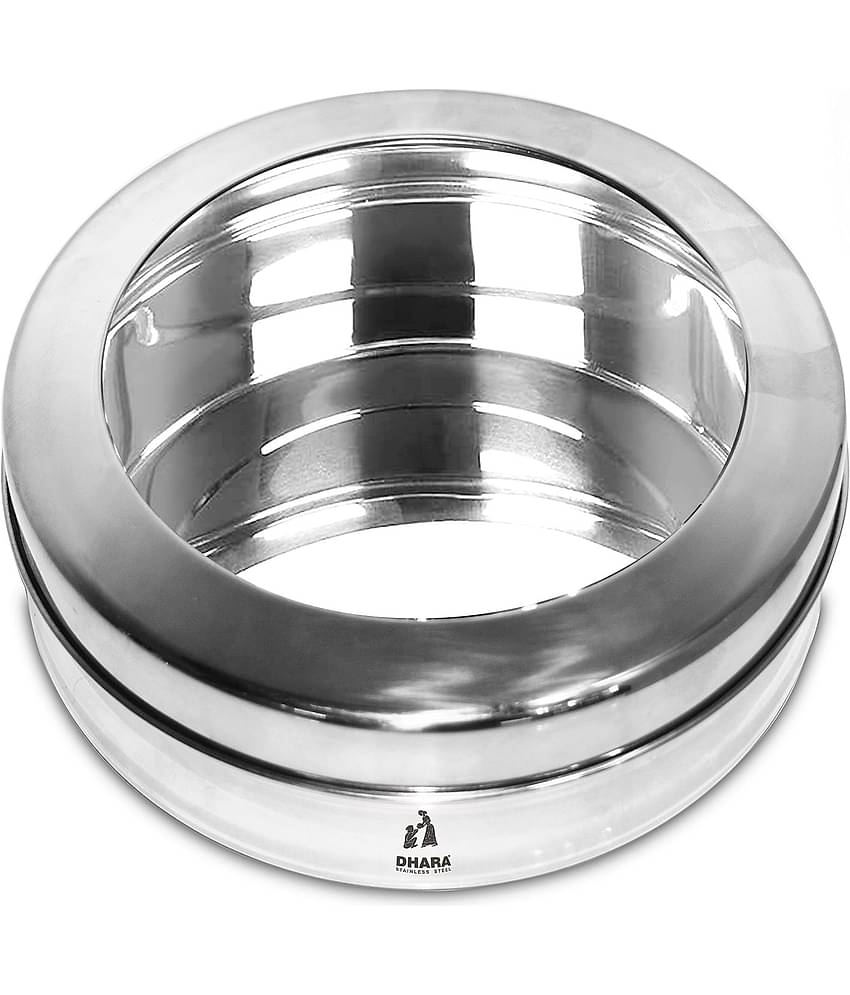 Dhara Stainless Steel Celina Large Steel Grey Food Container ( Set of 1 )