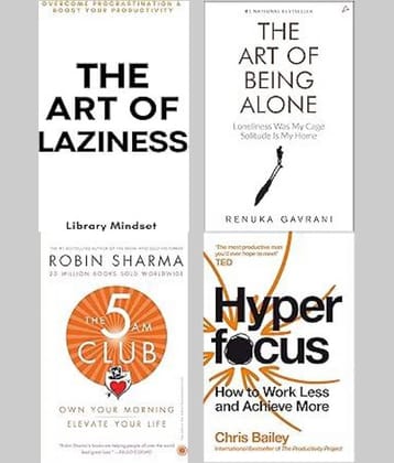The Art Of Being Alone + The Art of Laziness + The 5 Am Club + Hyperfocus