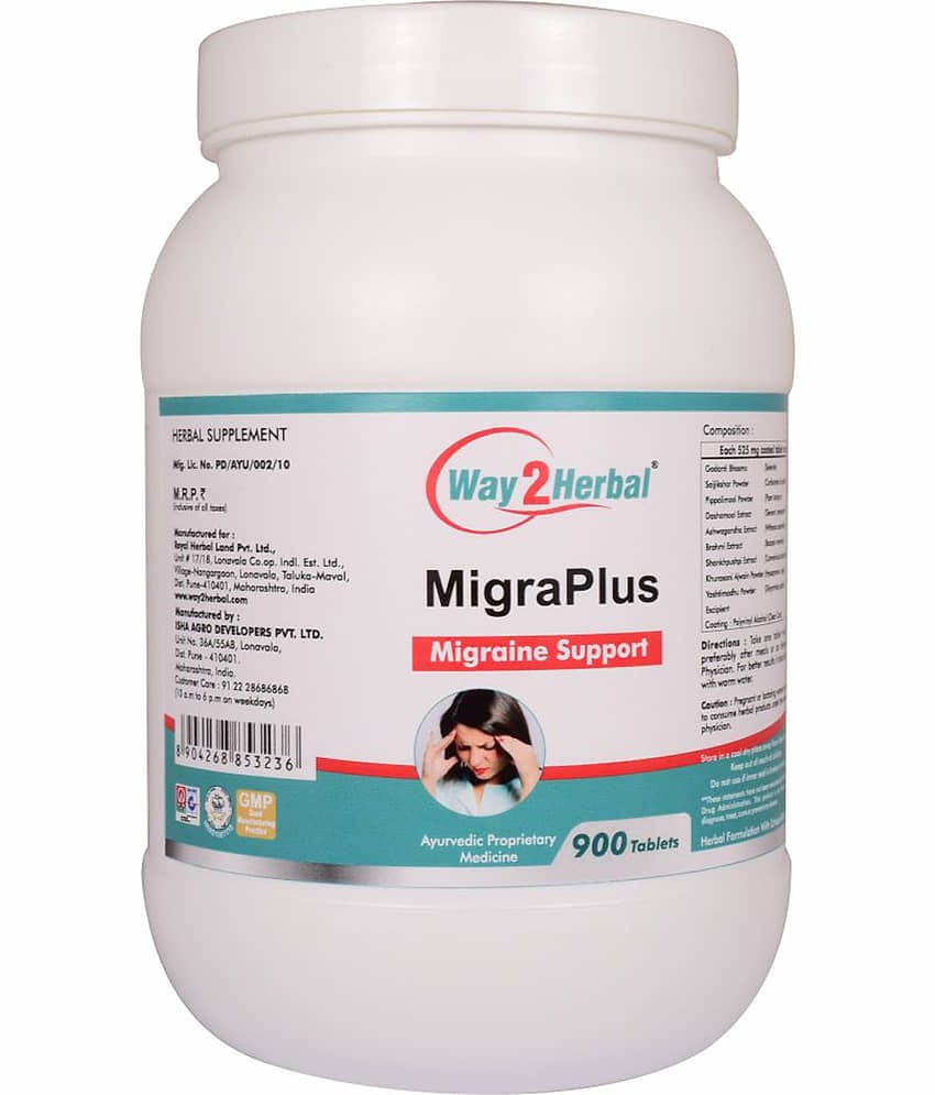 Way2Herbal Migraplus Tablet 900 No.S Pack of 1