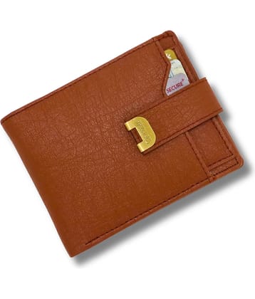 STRONG HORNS PU Self Design Men's Regular Wallet With 10 Slots For Card ( Tan , Pack of 1 )