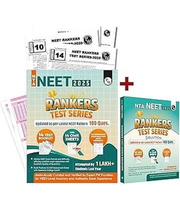 PW NTA NEET Rankers Test Series 2025 Updated as per Latest NEET Pattern 180 Questions Verified & Curated by Expert Faculties | 10 Full Syllabus + 4 Part Syllabus (Class 11 & 12) | OMR Sheet, Solution Booklet with NCERT References [Paperback]