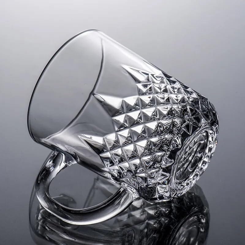 Premium Glass Coffee Mug| 230 ML| Glass Cups Set for Green, Herbal, Lemon Tea | Hot-Cold Drinks Cups | Pack of 6 |