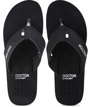DOCTOR EXTRA SOFT - Black Men's Thong Flip Flop