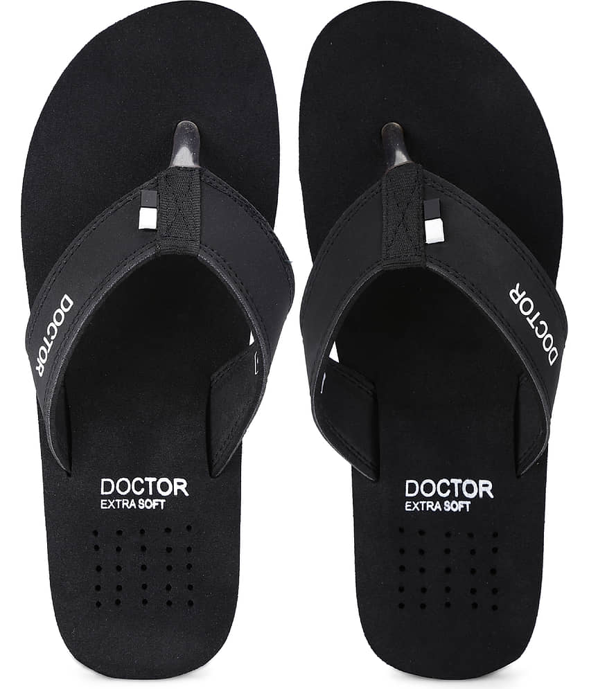 DOCTOR EXTRA SOFT - Black Men's Thong Flip Flop