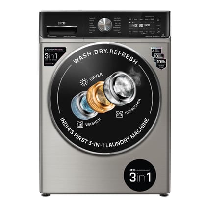 IFB 8.5 Kg / 6.5 Kg / 2.5 Kg Front Load 5 Star 3-In-1, AI Powered, Fully Automatic Washer Dryer Refresh (2023 Model, Laundrimagic, EXECUTIVE ZXV, 9 Swirl Wash, Eco Inverter Technology, Silver) IFB 8.5 Kg / 6.5 Kg / 2.5 Kg Front Load 5 Star 3-In-1, AI Pow