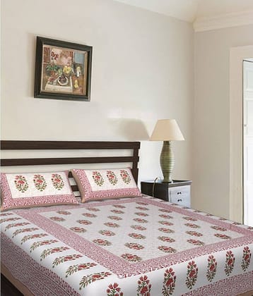 UniqChoice Double Cotton Printed Bed Sheet