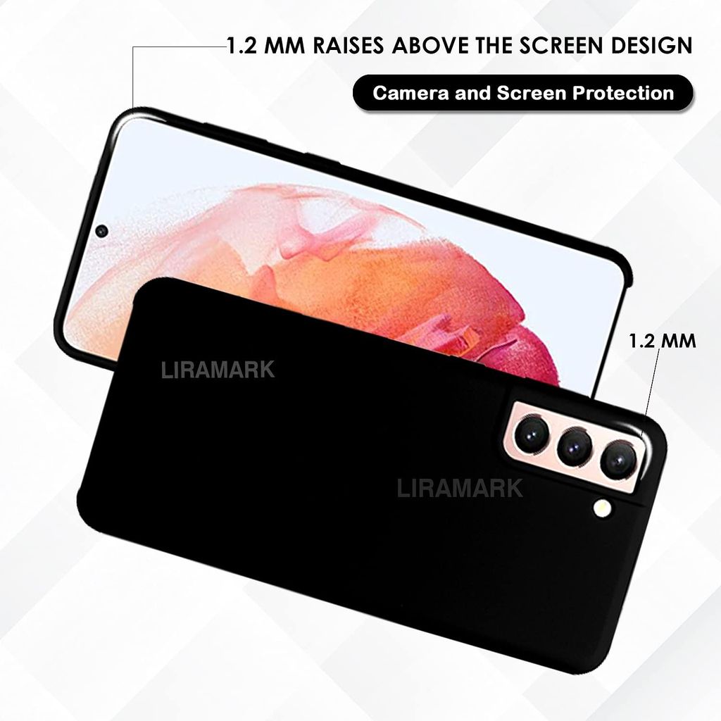 LIRAMARK Liquid Silicone Soft Back Cover Case for Samsung Galaxy S21