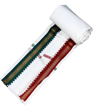 Mk weaves Cotton 325 -GSM Bath Towels ( White , Pack of 1 )
