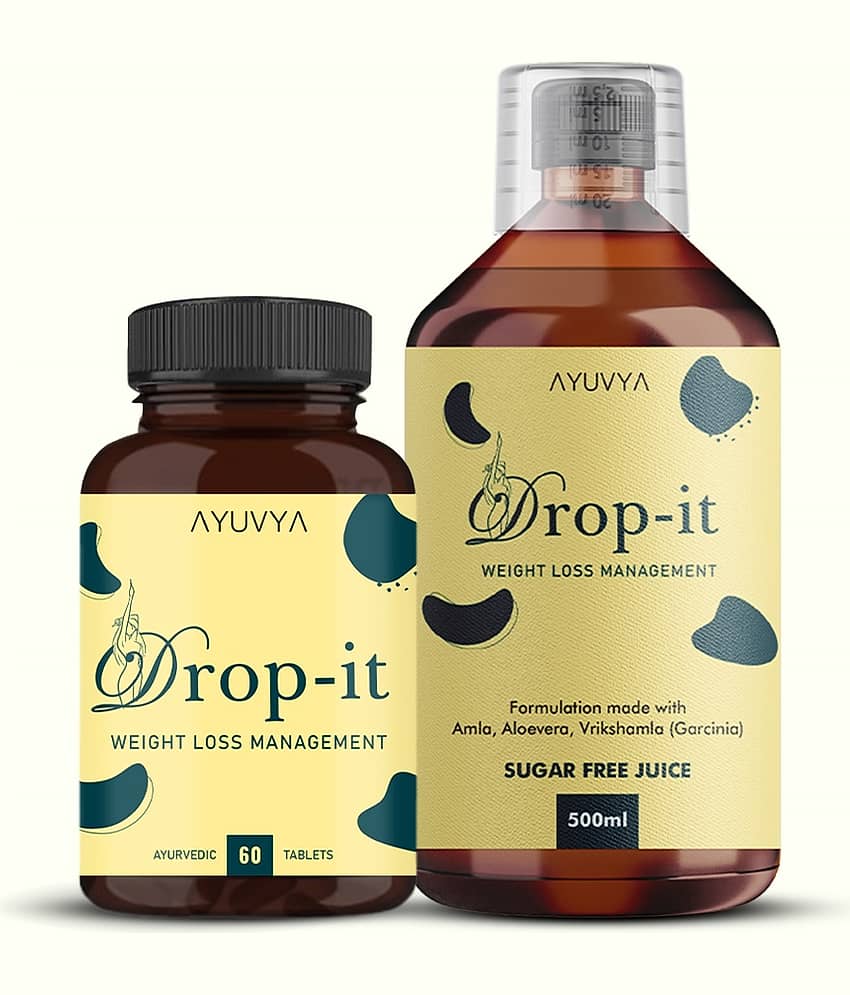 Ayuvya Drop It Juice & Drop It Tablet (Combo of 500ml Juice & 60 Capsule)
