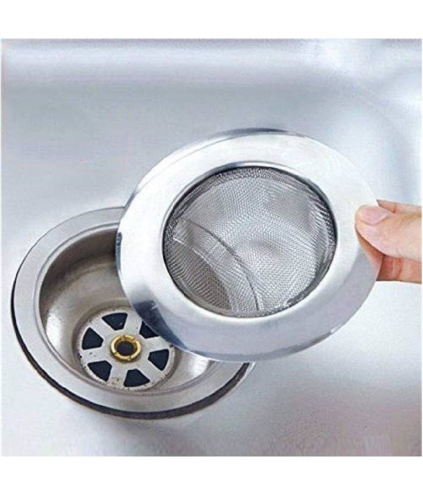 2KS Kitchen Sink Strainer Stainless Steel Jali Waste Filter | Drain Basin Basket Filter Drainer Sink Jali
