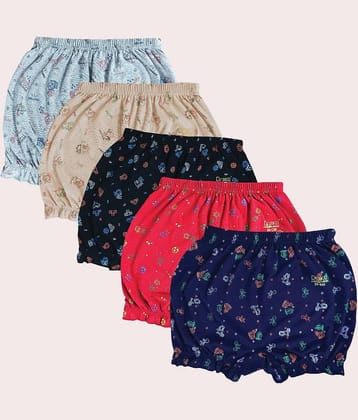Drako Pack of 5 Cotton Blend Briefs For Women ( Multicolor )