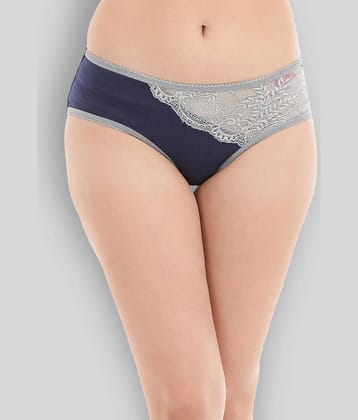 Clovia Cotton Self Design Women's Hipsters ( Blue )