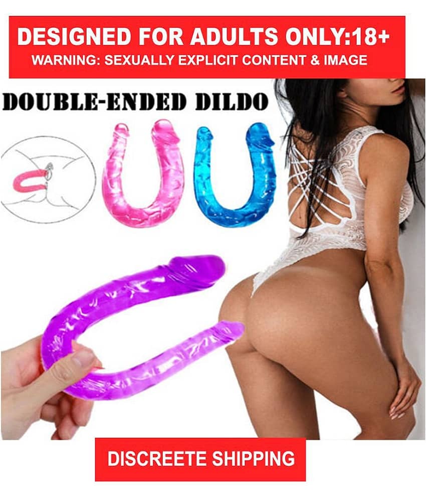 crazynyt sex toy Jelly Double dong Double-Ended Penetration Dildo Strap On Dual Realistic Sex Toys For Lesbean