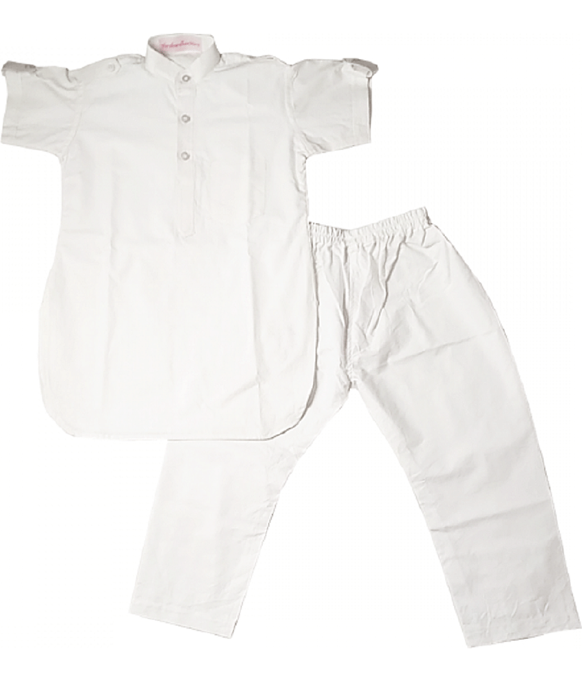 harshvardhanmart.com Baby Boys Cotton Kurta Sets ( Pack of 1 , White )