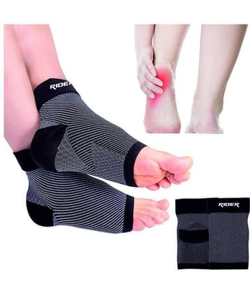 JUST RIDER Unisex Foot Compression Sleeves Brace Support for Ankle and Heel