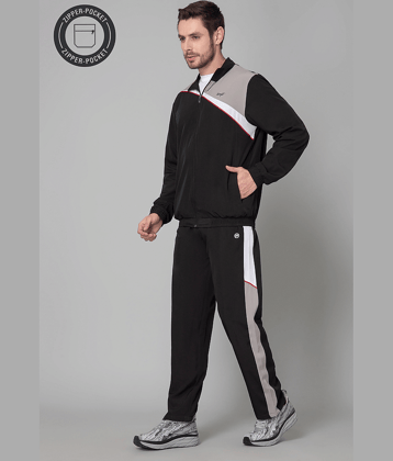 Turnfit Black Polyester Regular Fit Men's Tracksuit ( Pack of 1 )