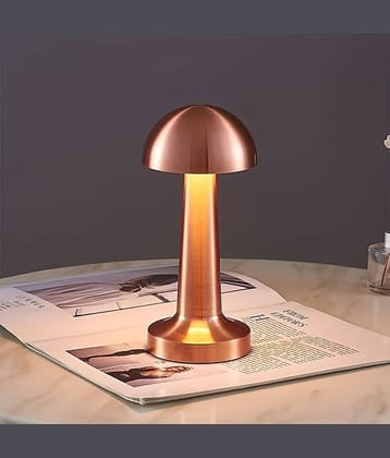 Savvy Bucket Gold Bedside Table Lamp ( Pack of 1 )