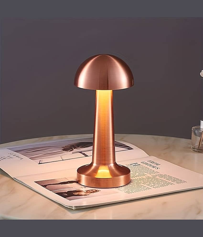 Savvy Bucket Gold Bedside Table Lamp ( Pack of 1 )