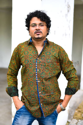Green Yellow Mixed Handloom Shirt