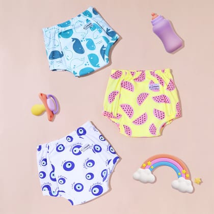 Potty Training Pants - Playtime Trio Pack of 3-Size 0 (9-12 Months) / 3