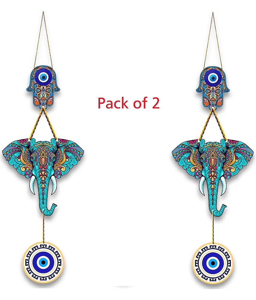 Positive Vibe Lifestyle Traditional Door Hanging 1 ft Multi ( Pack of 2 )