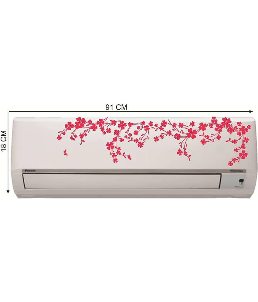 Sticker Studio AC Sticker Split Air Conditioner Sticker Floral Sticker ( 21 x 91 cms )